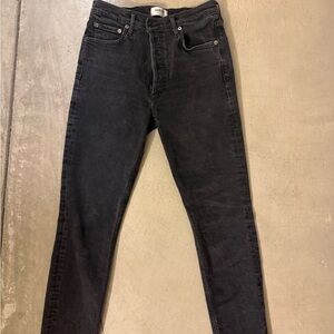 Agolde women’s metal high waisted Skinny Jeans